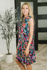 Coral Sands Collared Tank Dress in Dark Floral Paisley