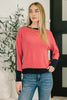 Couldn't Be Happier Color Block Long Sleeve Top