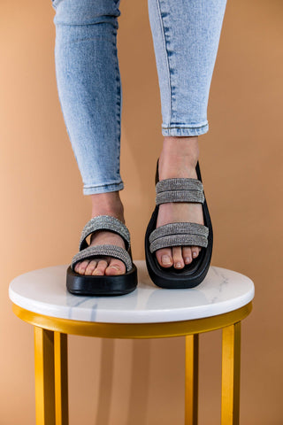 WILD DIVA Open Toe Platform Wedge Sandals