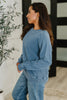 Daily Ease Mineral Wash Pullover in Dusty Blue