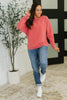 Daily Ease Mineral Wash Pullover in Ruby