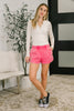 Daily Routine  Mineral Wash Shorts in Fuchsia