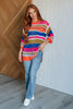 Deep Thoughts Striped Loose Knit Top