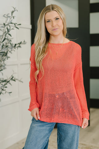 Deep Thoughts Striped Loose Knit Top