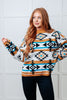 Desert Vibes Geometric Striped Sweater