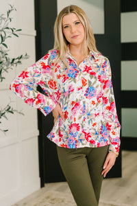 Distinguished Guest Floral Button Down