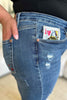 Judy Blue Full Size Queen Of Hearts Coin Pocket BF Jeans