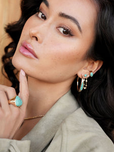 Turquoise Solstice Hoops