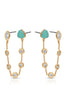 Double Piercing Turquoise Earrings