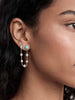 Double Piercing Turquoise Earrings