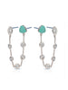 Double Piercing Turquoise Earrings