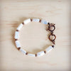 Genuine Rectangle Freshwater Pearl & Copper Bracelet 812c