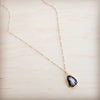 **Gilded Black Agate Necklace 257ma