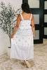 Eager Anticipation Mixed Print Midi Dress