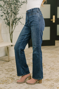 Emmy High Waist Bootcut Jean with Welt Pockets