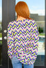 Essential Blouse in Navy Multi Chevron