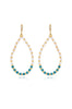 Turquoise and Pearl Teardrop Earrings