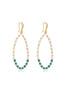 Turquoise and Pearl Teardrop Earrings