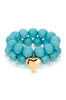 Luck and Love Turquoise Heart Bracelet Set