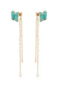 Turquoise Butterfly Dangle Earrings