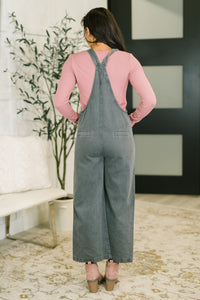 Exactly Where You Are Jumpsuit in Ash Black