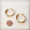 Chic Spotted Contour Gold Hoop Earrings 219cj