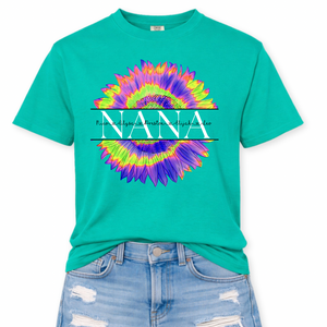 Custom tie dye flower tee