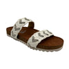 Fia Sandals in Tan White