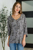 Falling in Deep Crinkle Woven Blouse Dune Grey