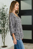 Falling in Deep Crinkle Woven Blouse Dune Grey