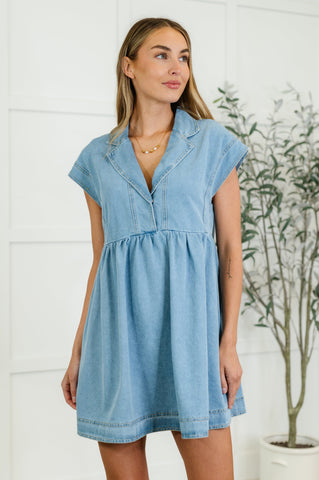 Umgee Ruffle Sleeve Babydoll Dress