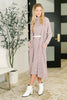 Glam Dress and Cardigan Set in Wine