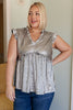 Shine On Metallic Peplum Top