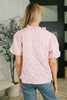 Growing Together Notch Neck Puff Sleeve Top