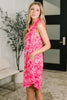 Harbour Quarter Zip Dress in Coastal Pink
