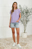 Heathered Harmony Basic Tee in Lavender