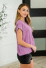 Heathered Harmony Basic Tee in Light Plum