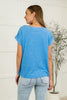 Heathered Harmony Basic Tee in Ocean Blue