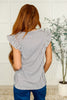 Heavily Invested Striped Ruffle Detail Top
