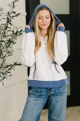 Deep Thoughts Striped Loose Knit Top