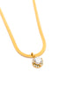 Here to Shine Gold Plated Necklace in White
