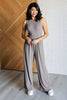 Hilary Wide Leg Jumpsuit in Grey