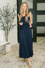 Hold Me Down Midi Dress in Navy
