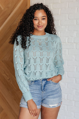 Deep Thoughts Striped Loose Knit Top