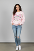 Hot Pink Heart Bow Sequin Sweatshirt