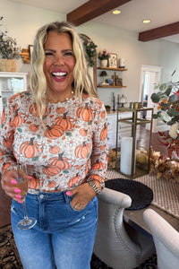 PREORDER- HARVEST BLOOM MESH TOP