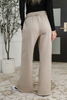 LOUNGE LINE WIDE LEG SWEATS IN ASH MOCHA