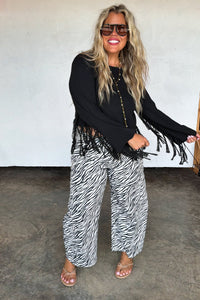 PREORDER- ZEBRA BEX BARREL JEANS