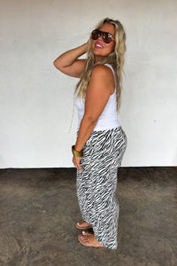 PREORDER- ZEBRA BEX BARREL JEANS