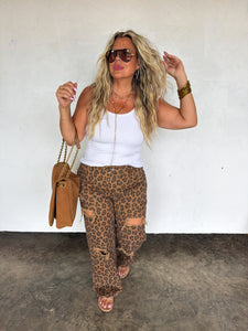 PREORDER- CHEETAH ASHLAND DISTRESSED JEANS